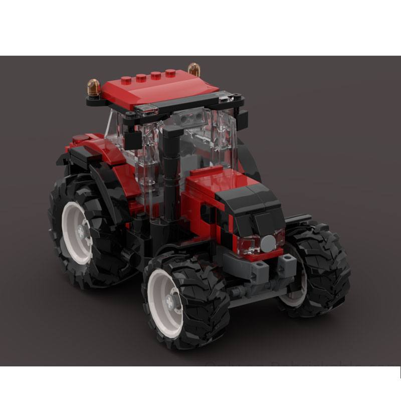 Agriculture Farming Certificate - シティファーム MOC-271284 赤い農業用トラクター ビルディングブロックモデル、パーツ数254個、新年、誕生日、クリスマスのおもちゃギフト