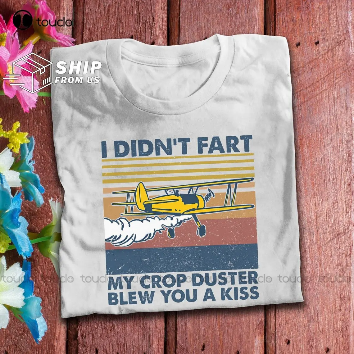 Agriculture Farming Cartoon - 農業航空機作物ダスターヴィンテージ Tシャツ農家農業ギフト私はおならをしませんでした私の作物ダスターがキスを吹き飛ばしましたシャツ Xs-5Xl