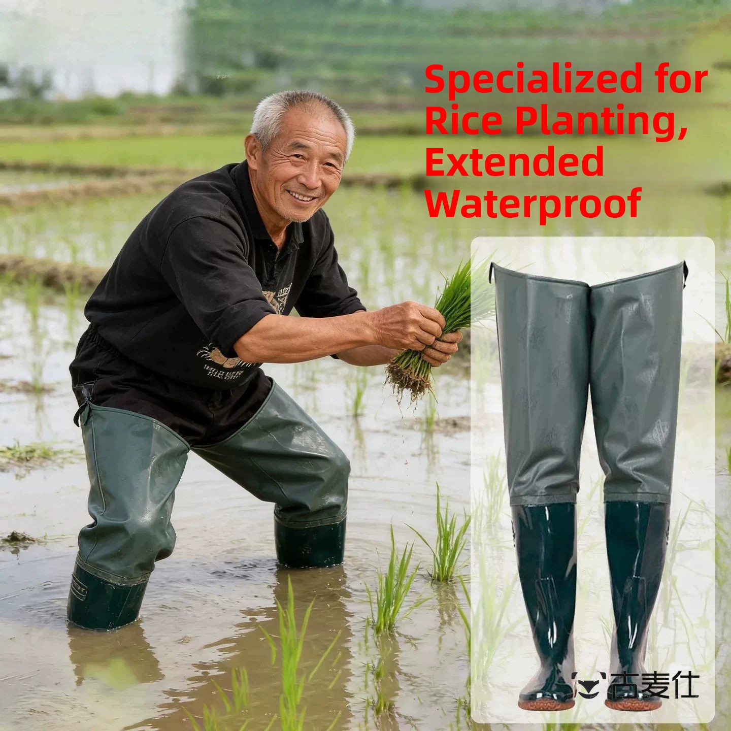 メンズ膝丈水田作業用靴、特殊フィールド用防水ブーツ、農業用オ - Agriculture Farming Shoes のレビューと価格