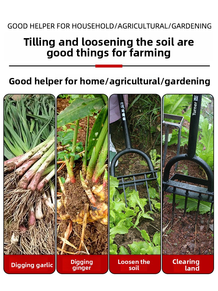 庭の土をほぐすためのツール、ディープティラー、鍬、スチールフ - Farming Agriculture Land のレビューと価格