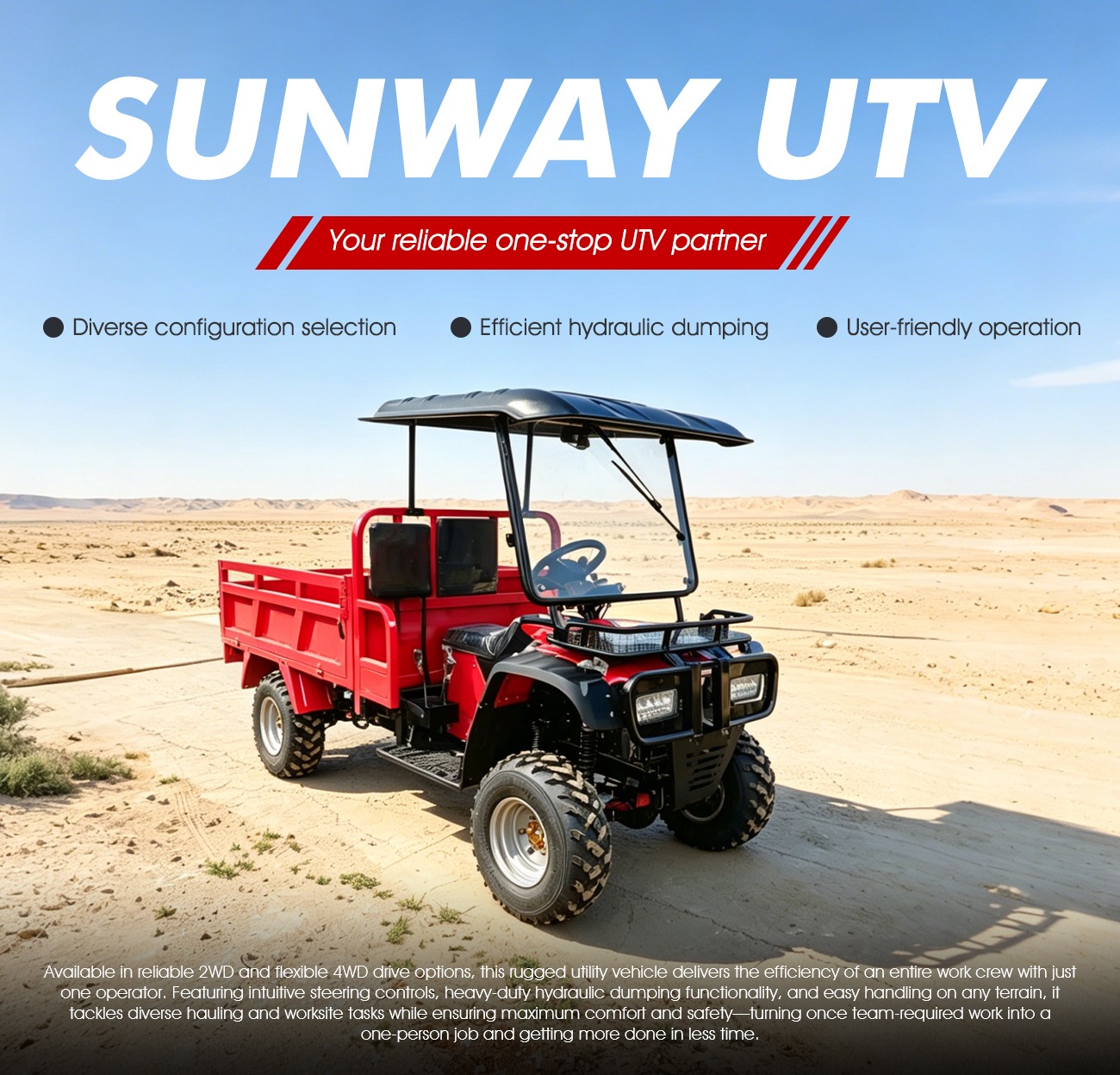 先進的な400cc農業用多目的車両4x4ファームトランスポー - Agriculture Farming Services のレビューと価格