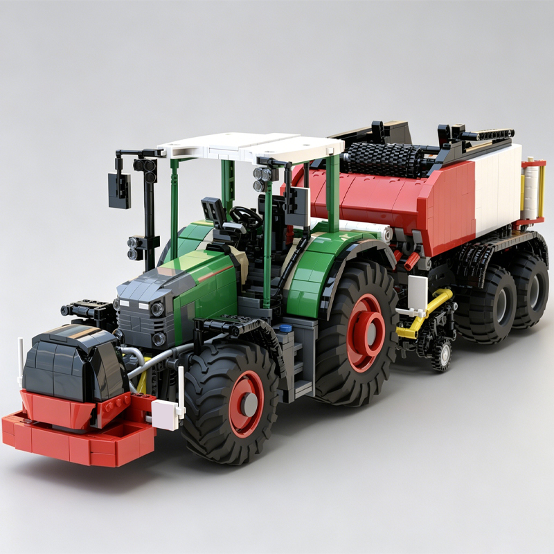 新しいグリーンファームトラクターと赤いベーラートレーラーMO - Agriculture Farming Certificate のレビューと価格